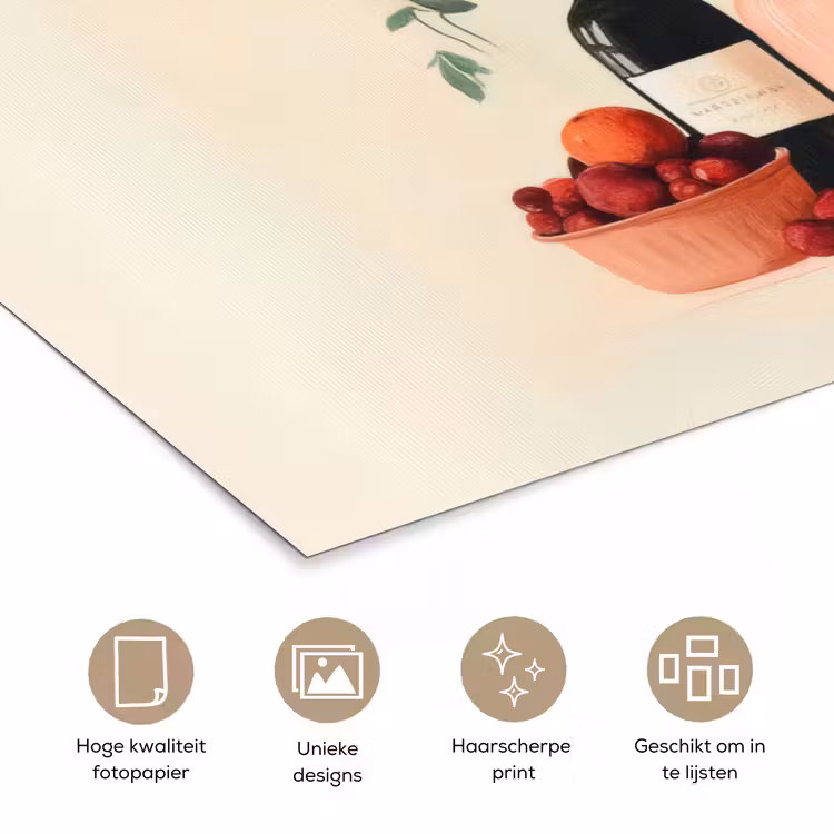 Poster - Wijnflessen - Takken - Sinaasappels — 5