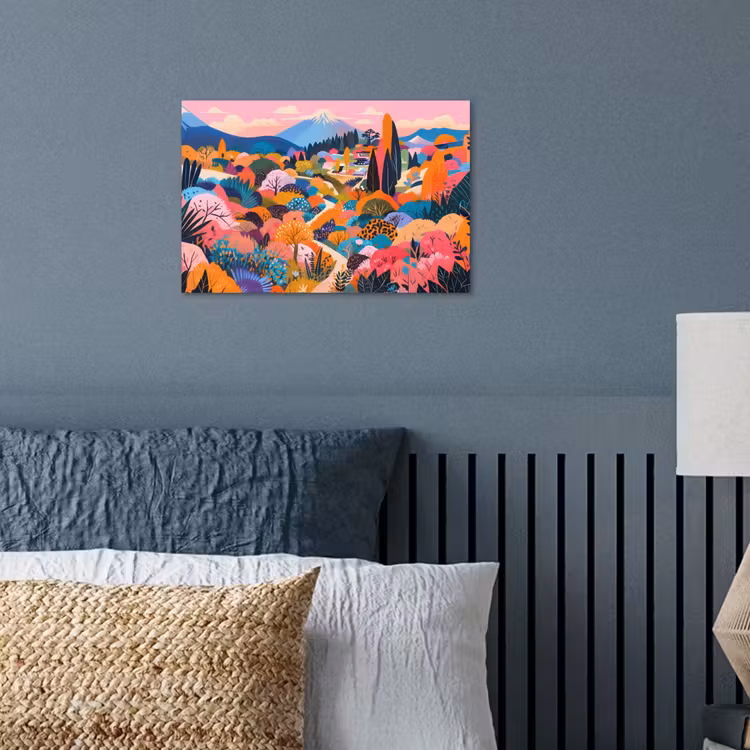 Poster - Witte bergtop - Modern - Kleurrijk — 3