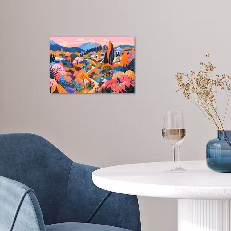 Poster - Witte bergtop - Modern - Kleurrijk — 4