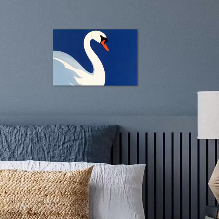 Poster - Zwaan - Wit - Snavel - Illustratie — 3