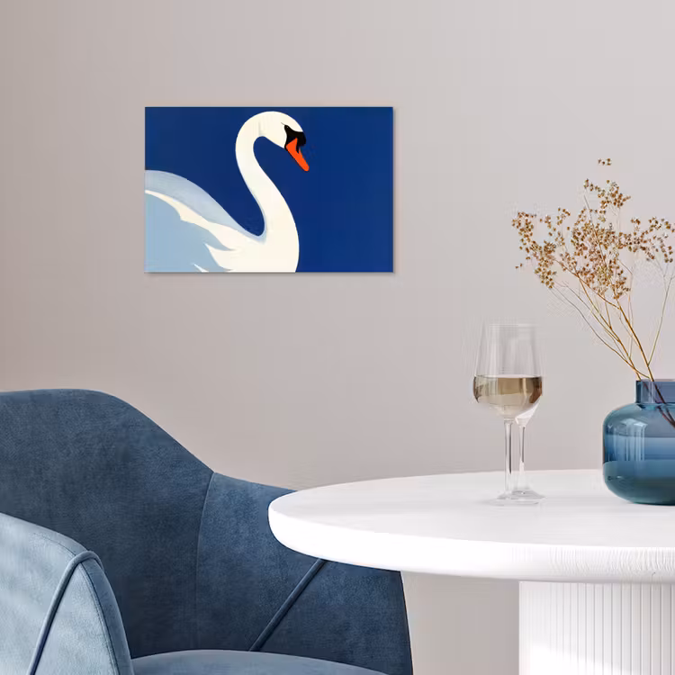 Poster - Zwaan - Wit - Snavel - Illustratie — 4