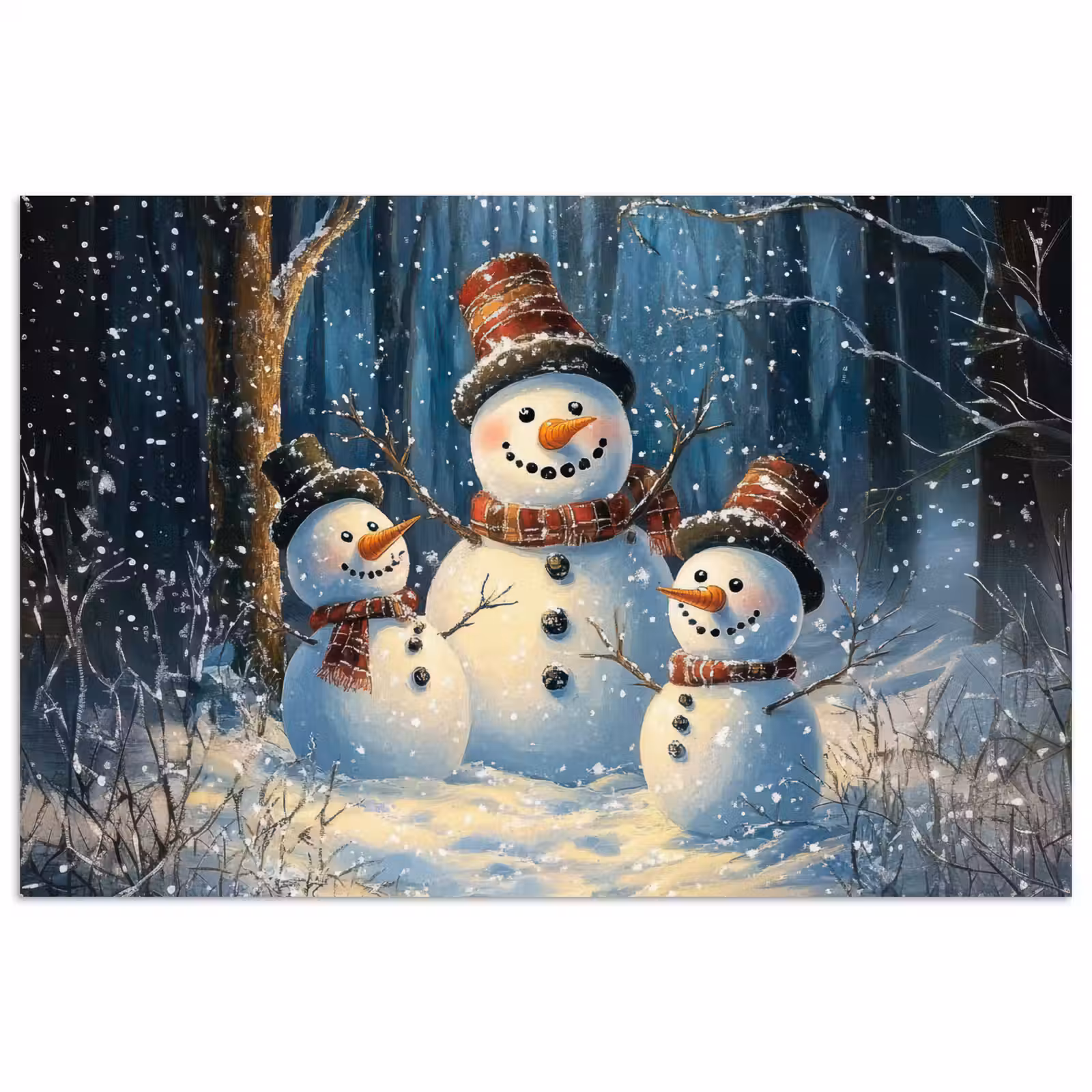 Poster - Sneeuwpop - Sneeuw - Winter - Bos — 1