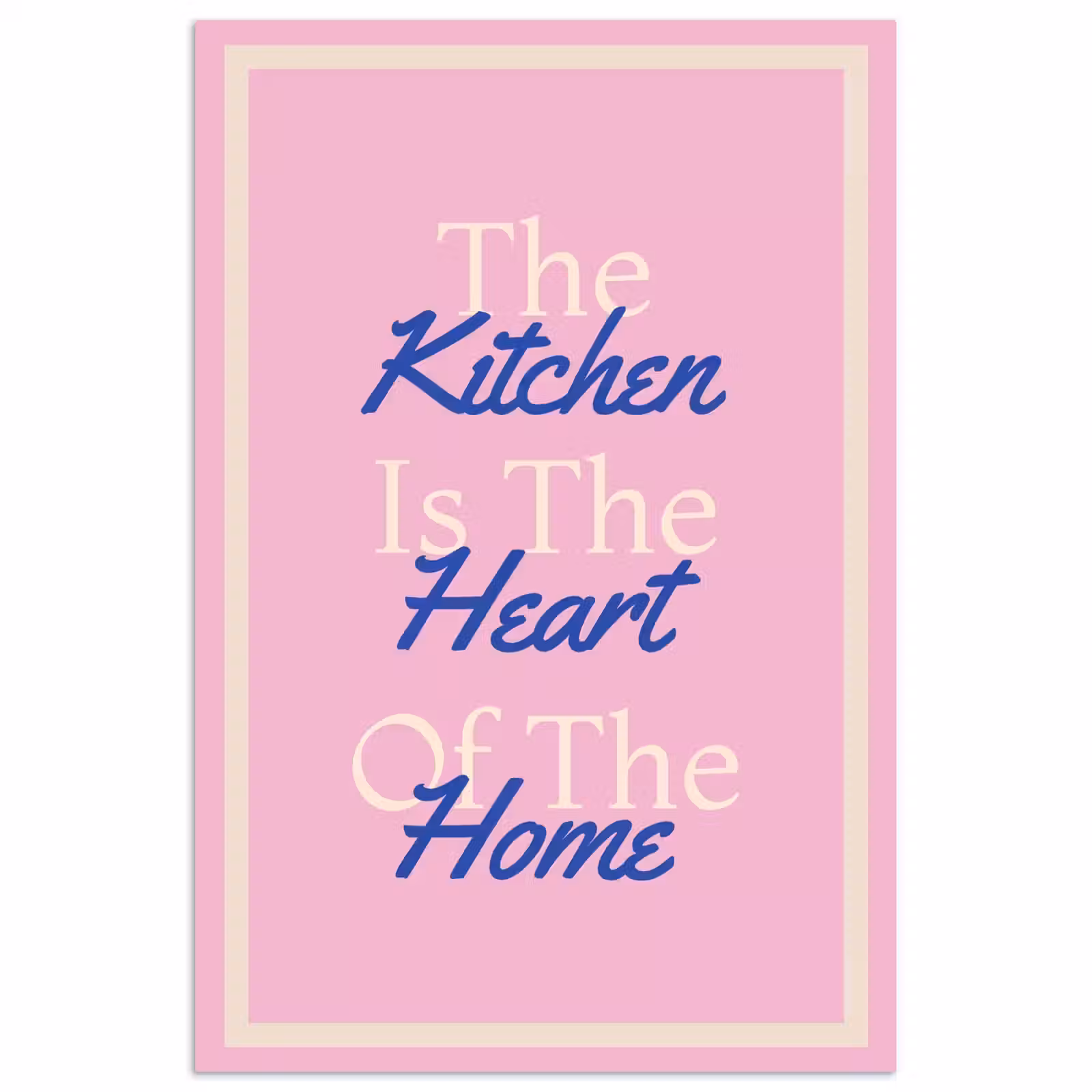 Poster - Tekst - Blauw - Keuken - Kader — 1