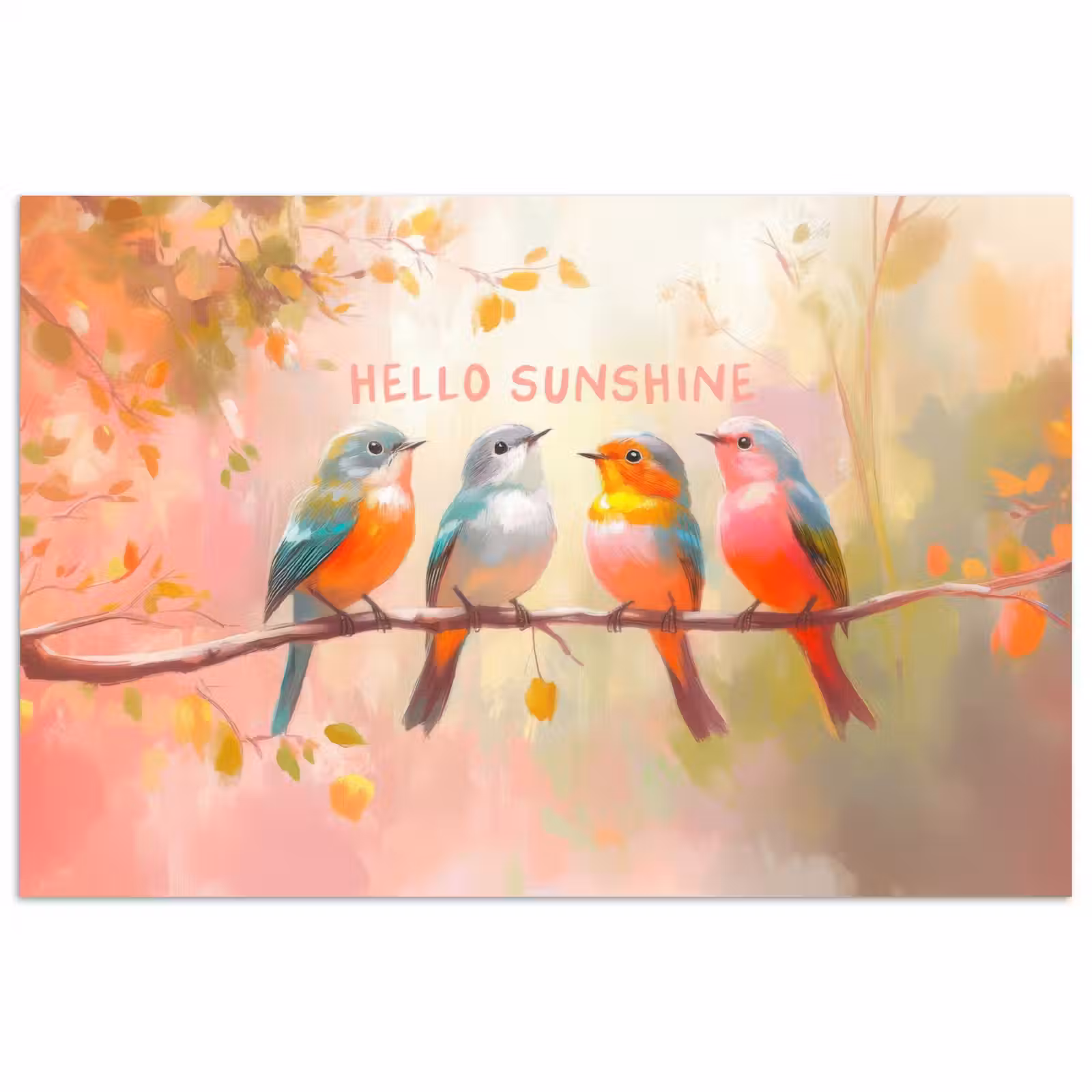 Poster - Vogels - Tak - Quote - Roze — 1