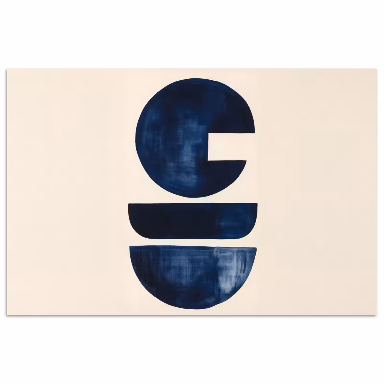 Poster - Vormen - Blauw - Abstract — 1
