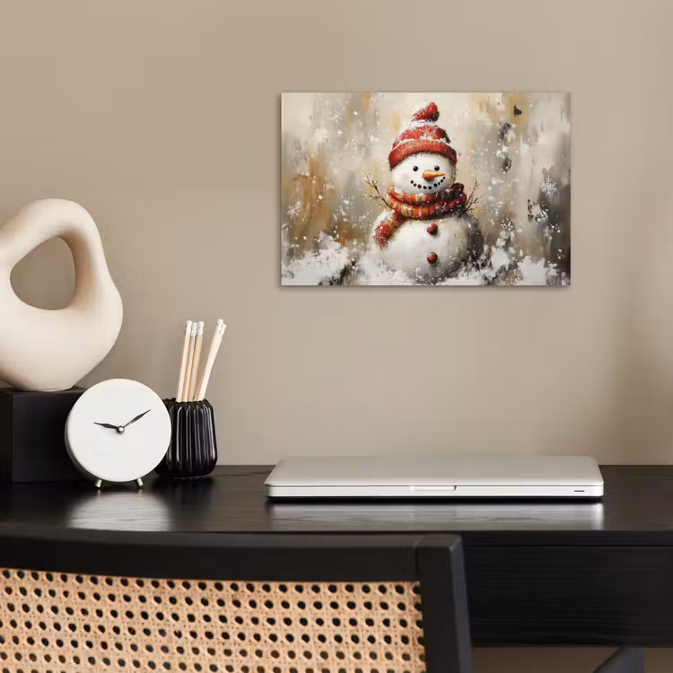 Poster - Sneeuwpop - Winter - Sneeuw - Beige — 2