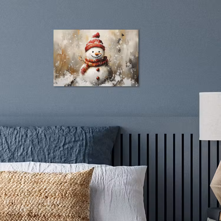Poster - Sneeuwpop - Winter - Sneeuw - Beige — 3