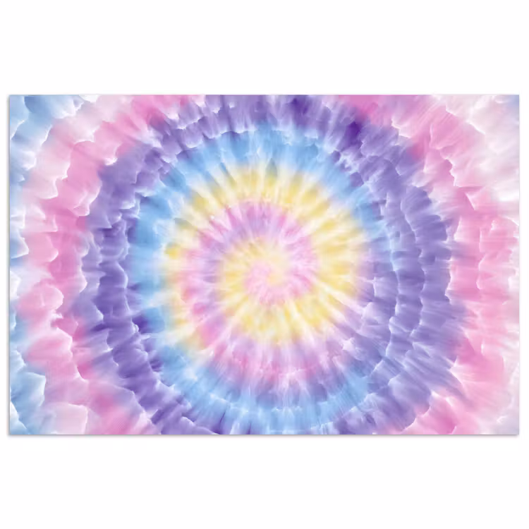 Poster - Spiraal - Tie dye - Pasteltinten — 1