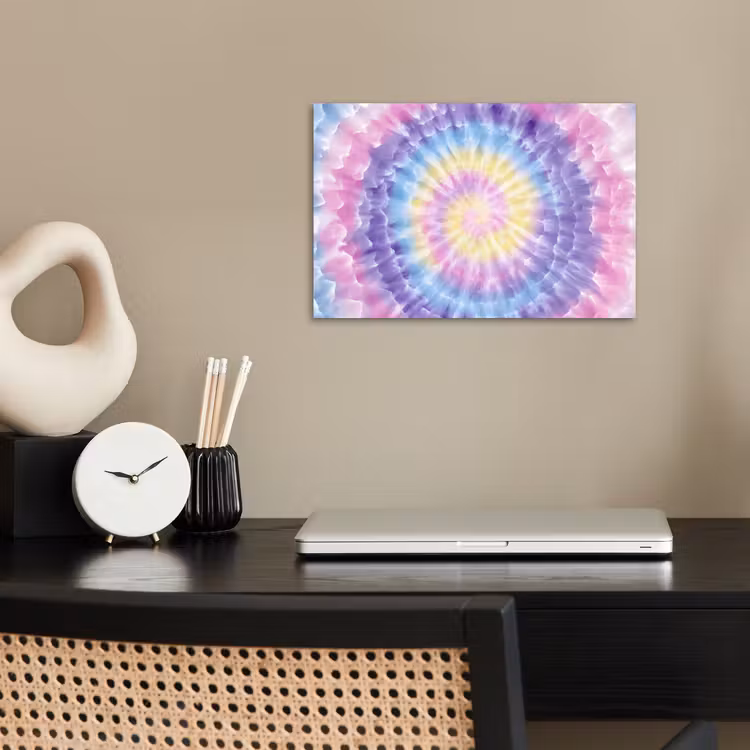 Poster - Spiraal - Tie dye - Pasteltinten — 2
