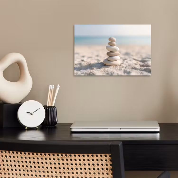 Poster - Stenen - Stapel - Zand - Zee — 2