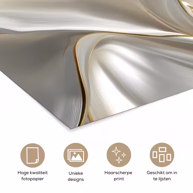 Poster - Stof - Plooien - Goud — 5