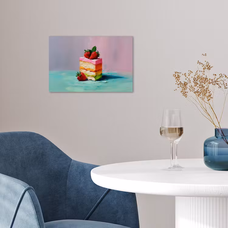 Poster - Taartje - Aardbeien - Glazuur - Kleurrijk — 4
