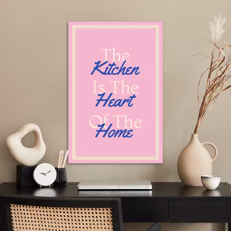 Poster - Tekst - Blauw - Keuken - Kader — 2