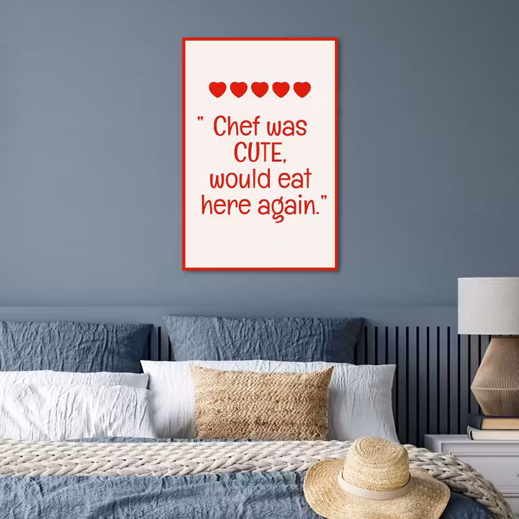 Poster - Tekst - Rood - Hartjes — 3
