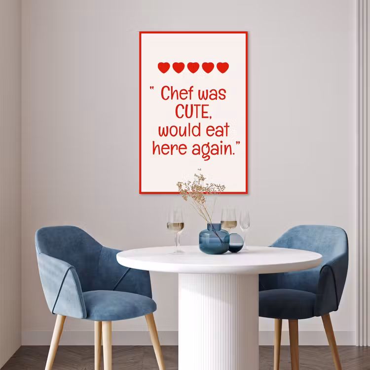 Poster - Tekst - Rood - Hartjes — 4