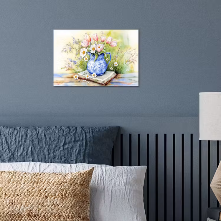 Poster - Vaas - Delftsblauw - Madeliefjes — 3