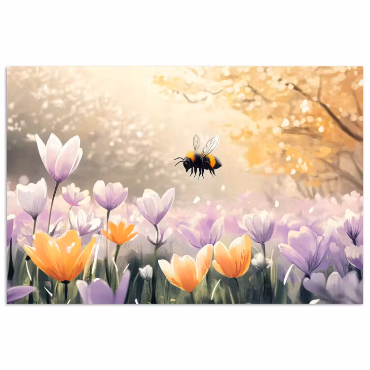 Poster - Viooltjes - bij - Zonlicht — 1