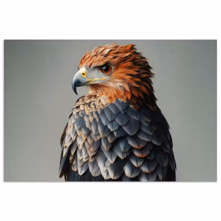 Poster - Vogel - Realistisch - Veren - Bruin — 1