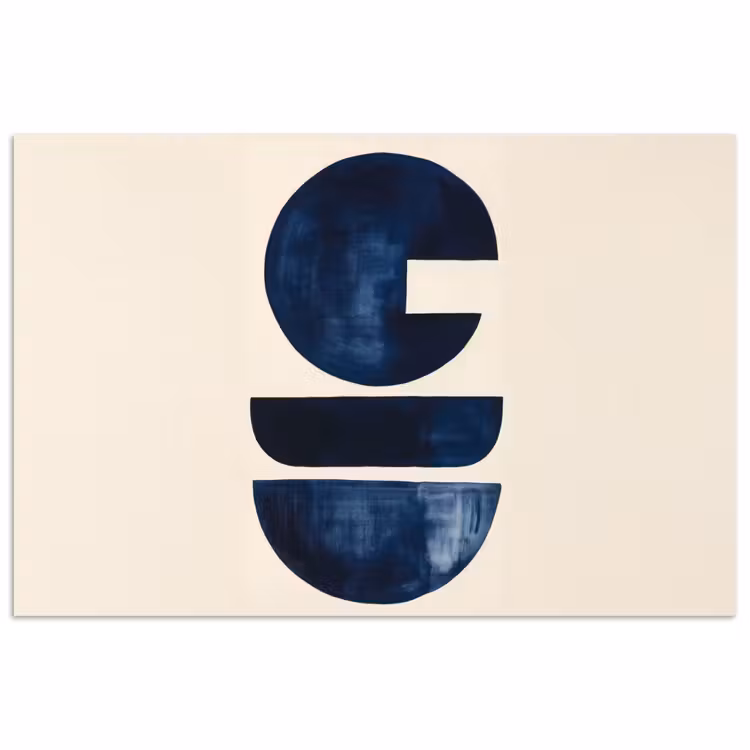 Poster - Vormen - Blauw - Abstract — 1
