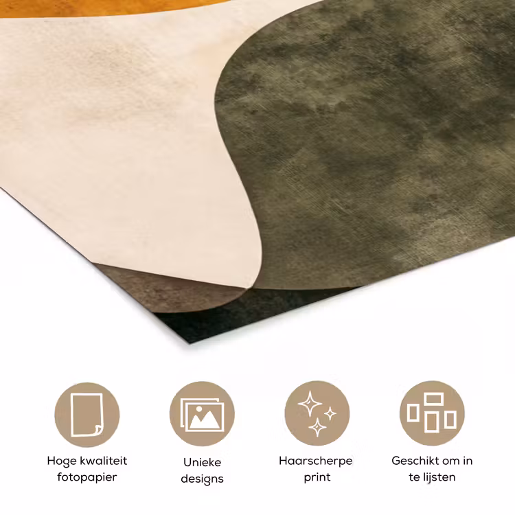 Poster - Vormen - Okergeel - Abstract — 5