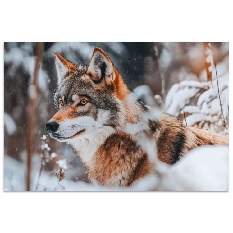 Poster - Wolf - Sneeuw - Winter - Dieren - Natuur - Sneeuw — 1