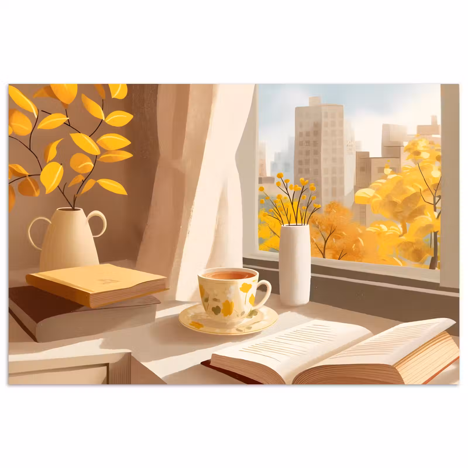Poster - Thee - Boek - Thee - Herfst — 1