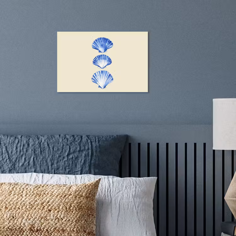 Poster - Schelpen - Blauw - Beige — 3