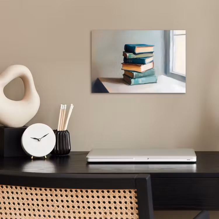Poster - Stapel - Boeken - Groen - Daglicht — 2