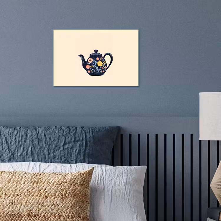 Poster - Theepot - Kleurrijk - Bloemen — 3