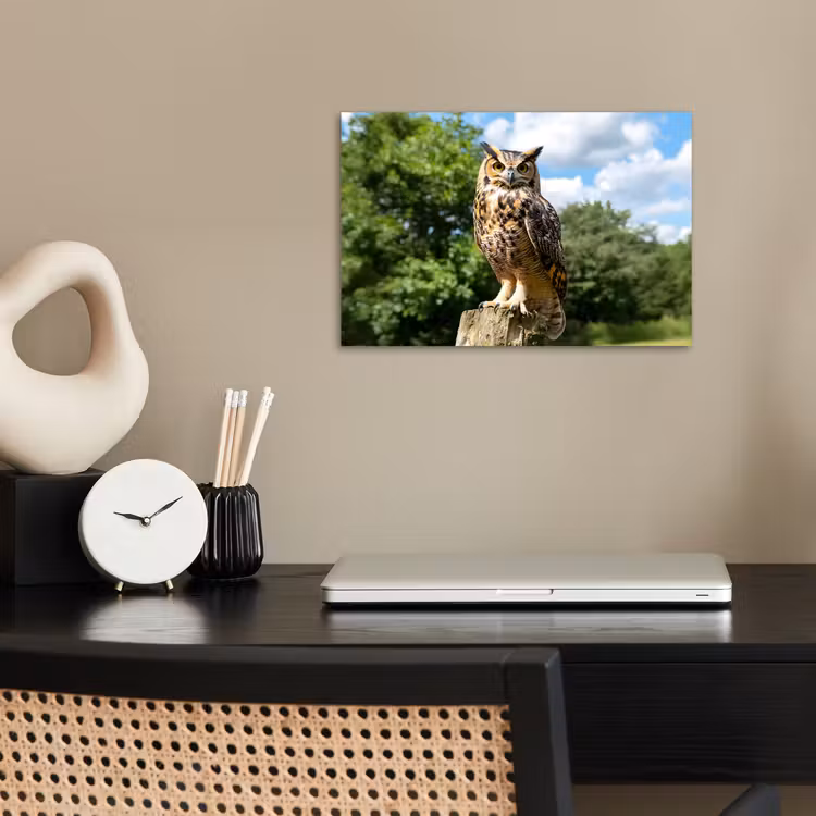 Poster - Uil - Boomstronk - Bos - Lucht — 2
