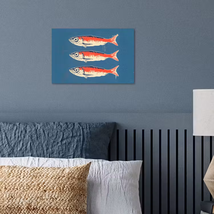 Poster - Vissen - Rood - Blauw — 3