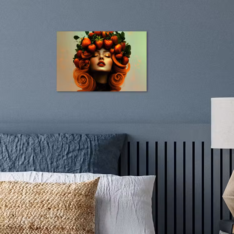 Poster - Vrouw - Aardbeien - Kroon — 3