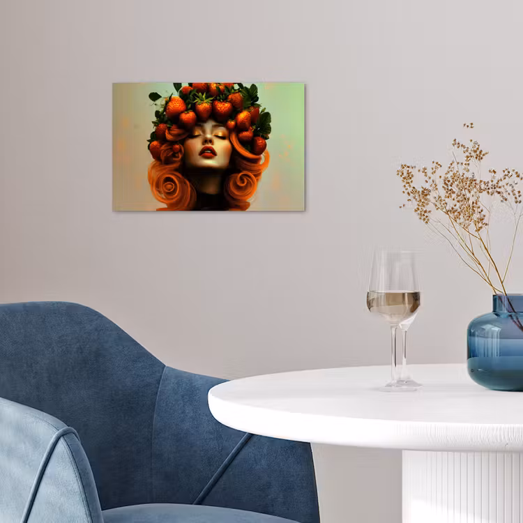 Poster - Vrouw - Aardbeien - Kroon — 4
