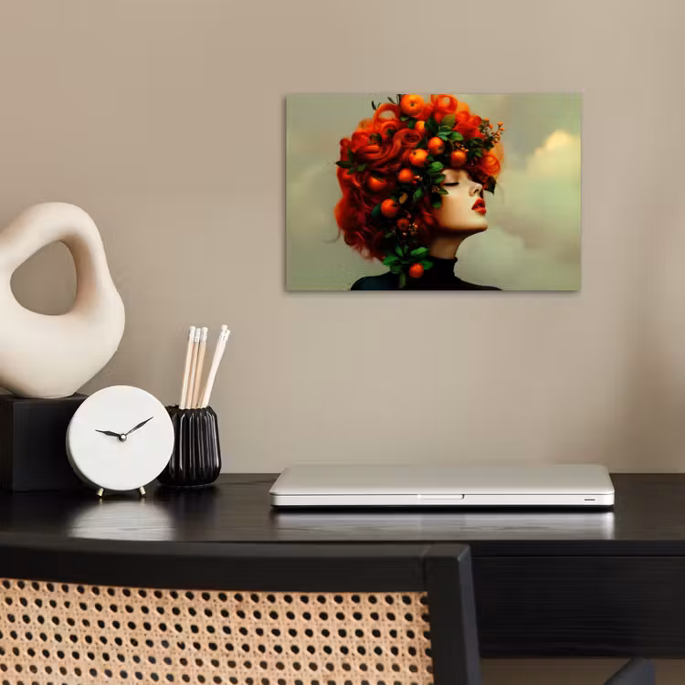 Poster - Vrouw - Appels - Rood - Bladeren — 2