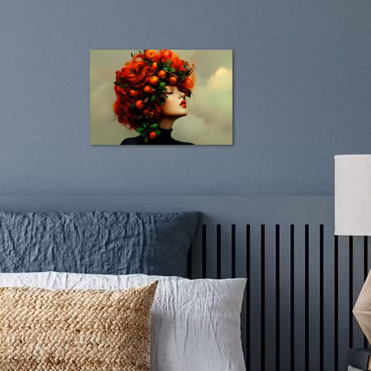 Poster - Vrouw - Appels - Rood - Bladeren — 3