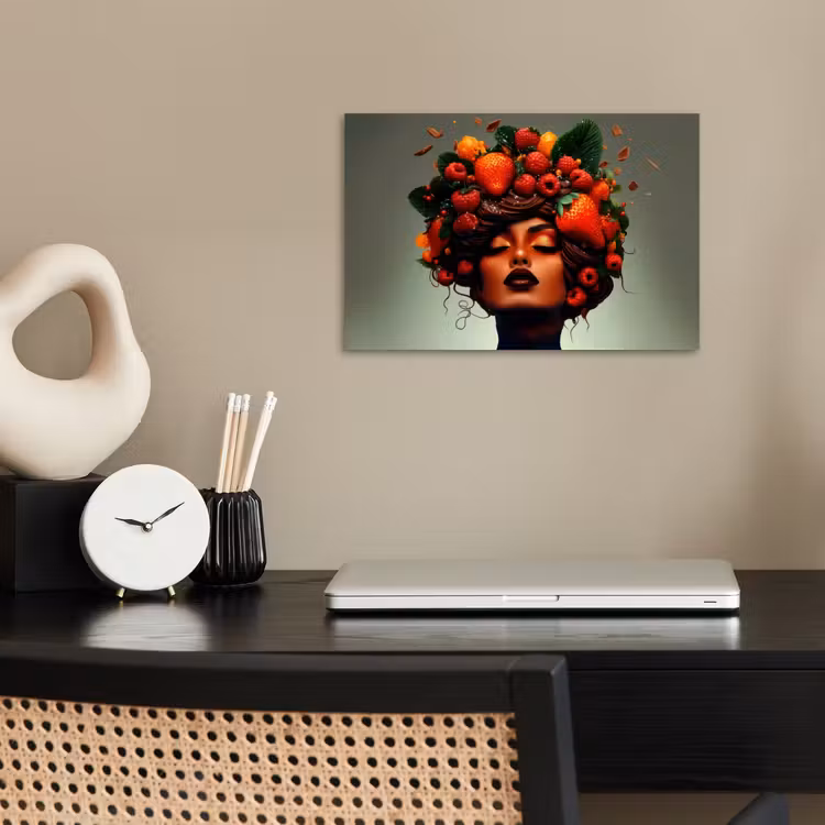 Poster - Vrouw - Chocolade - Frambozen - Aardbeien - Koekjes — 2