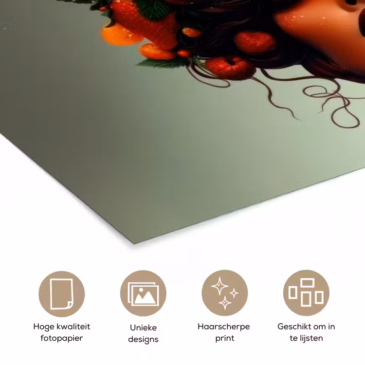 Poster - Vrouw - Chocolade - Frambozen - Aardbeien - Koekjes — 5