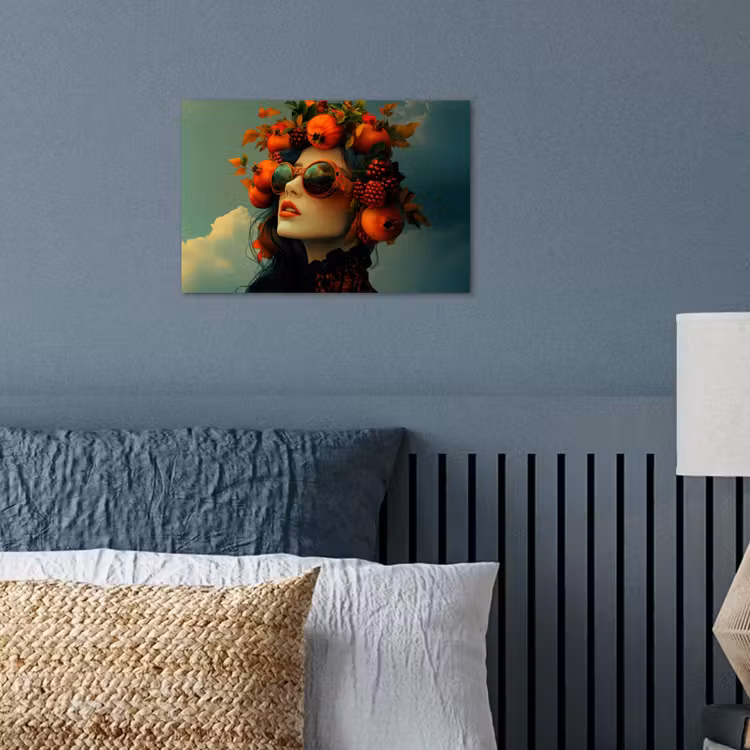 Poster - Vrouw - Granaatappel - Herfst - Zonnebril — 3