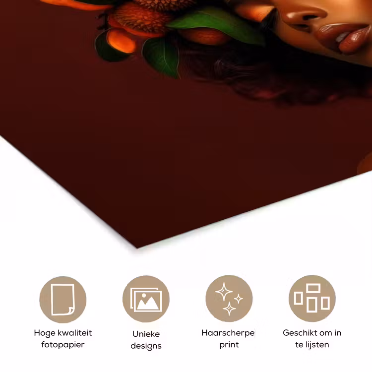 Poster - Vrouw - lychee - exotisch — 5