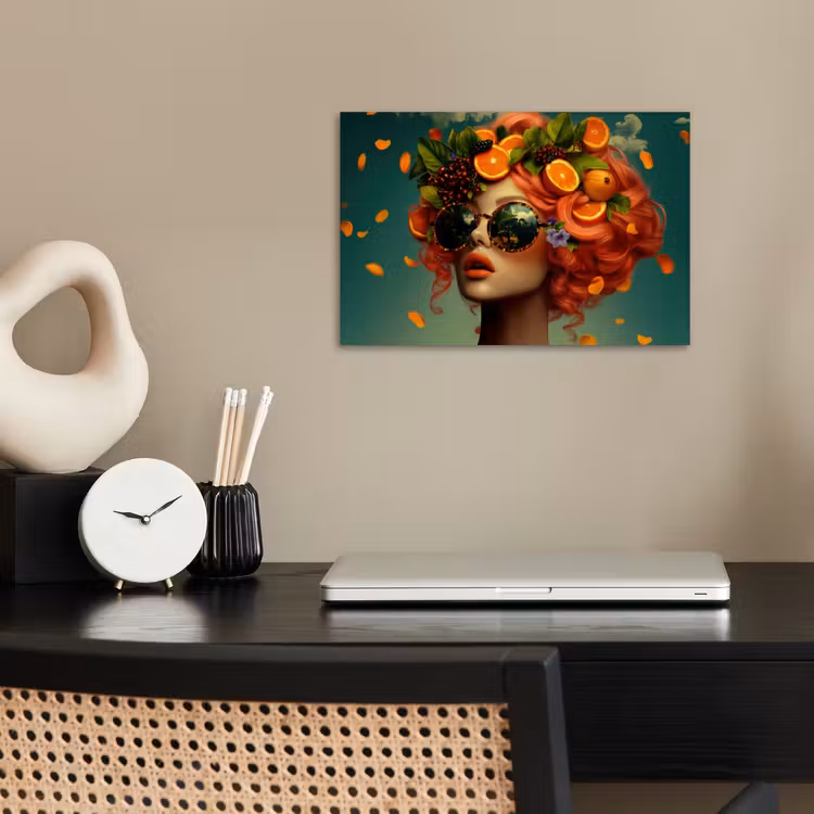 Poster - Vrouw - Sinaasappel - Bessen - Oranje — 2