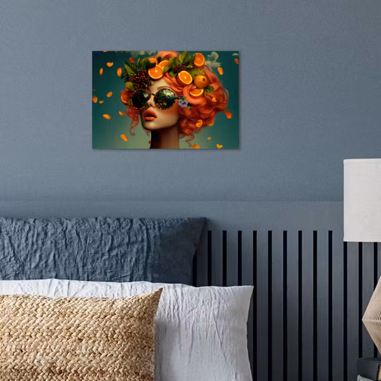 Poster - Vrouw - Sinaasappel - Bessen - Oranje — 3