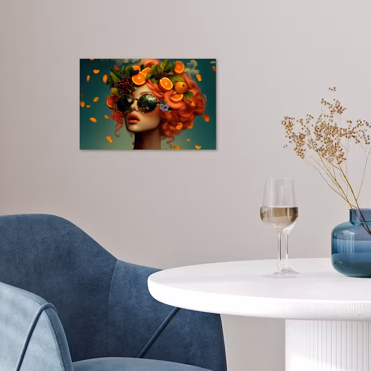 Poster - Vrouw - Sinaasappel - Bessen - Oranje — 4