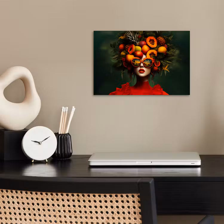 Poster - Vrouw - Vruchten - Papaja - Ananas — 2