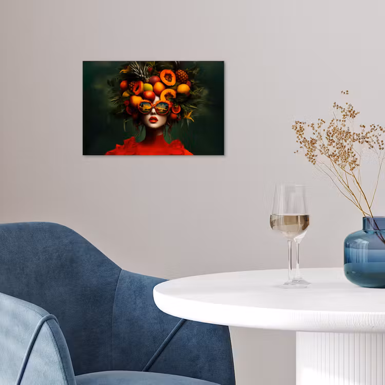 Poster - Vrouw - Vruchten - Papaja - Ananas — 4
