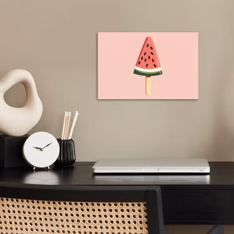 Poster - Watermeloen - Ijsje - Pitjes - Rood — 2