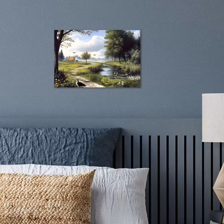 Poster - Zandpad - Groen landschap - Water — 3