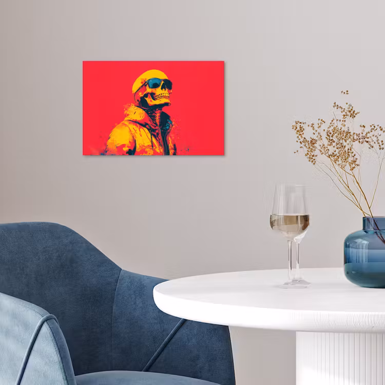 Poster - Zonnebril - Schedel - Jas - Rood — 4