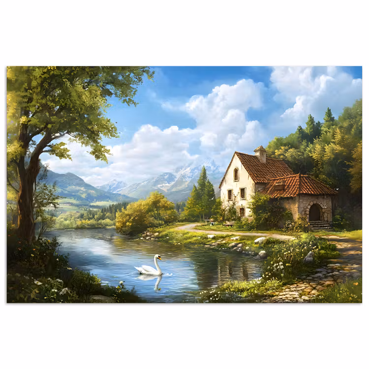 Poster - Zwaan - Bomen - Rust — 1