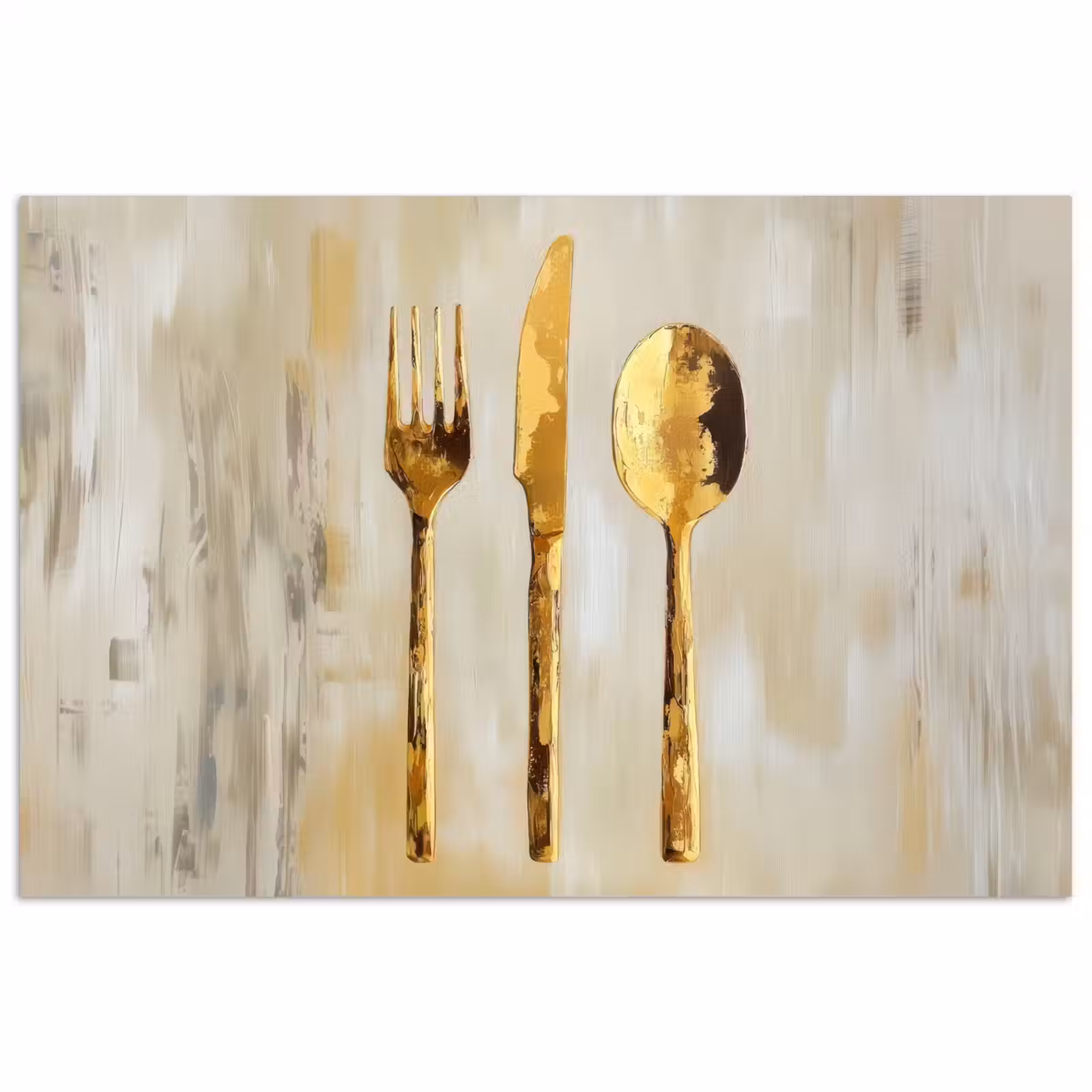 Poster - Verf - Goud - Bestek — 1