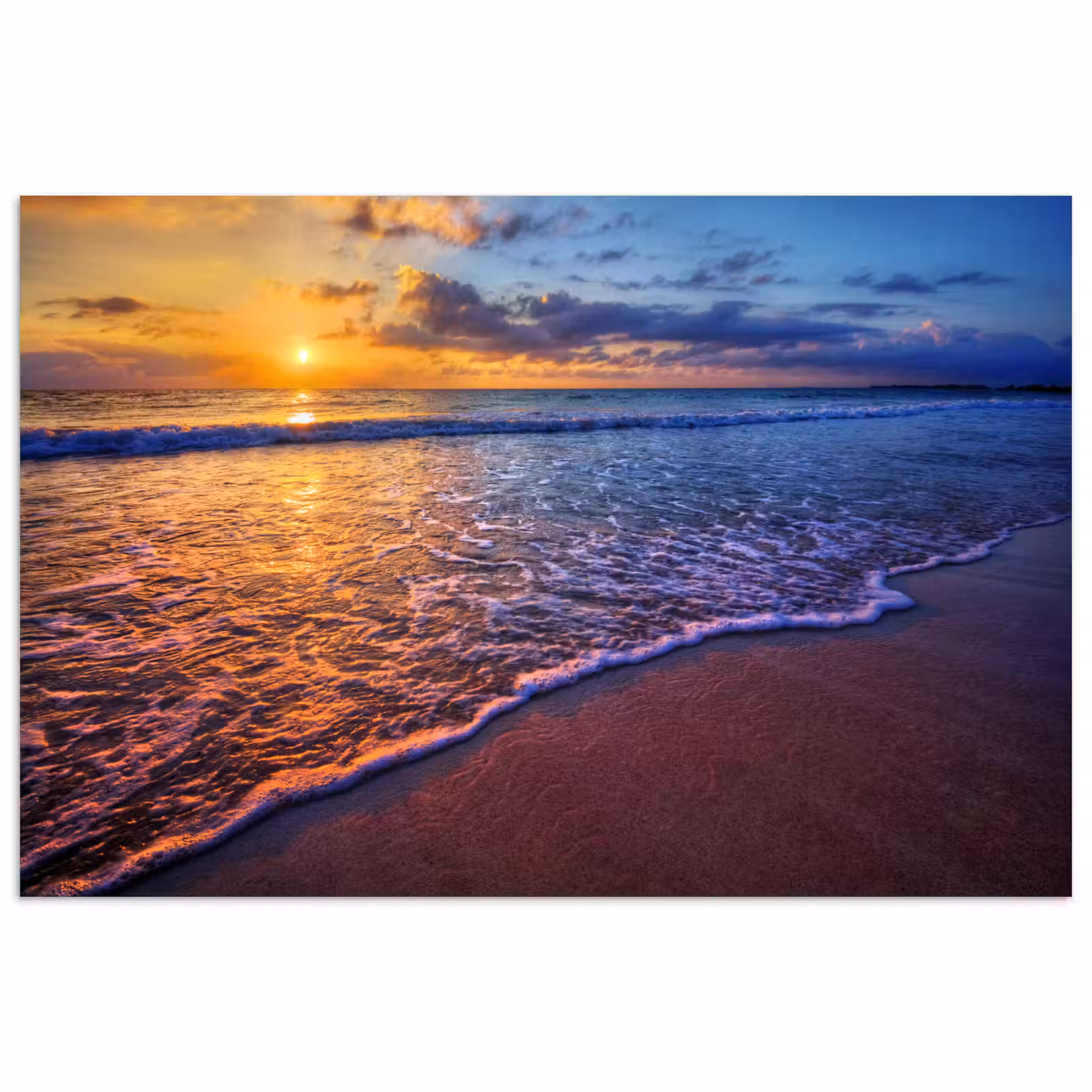 Poster - Zee - Strand - Zonsondergang - Wolken - Horizon — 1